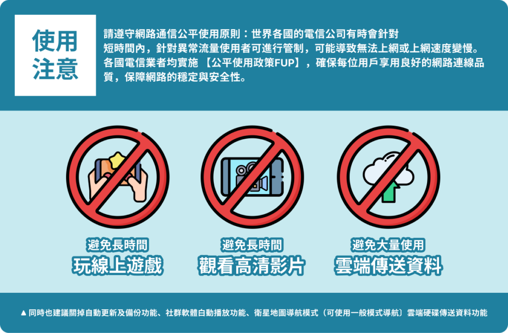 網路通信公平原則建議不要長時間使用大量頻寬