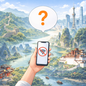 在中國、香港、澳門使用esim的時候突然沒有網路wifi服務可以使用